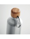Borracce in alluminio con moschettone e tappo in bambù 400 ml