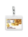 Porta badge trasparenti con chiusura a clip