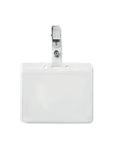 Porta badge trasparenti con chiusura a clip