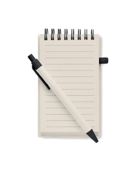 Quaderni A6 con fogli in carta riciclata e biro