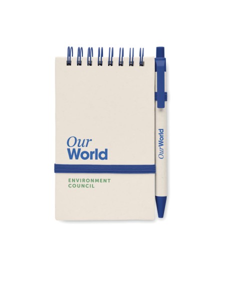 Quaderni A6 con fogli in carta riciclata e biro