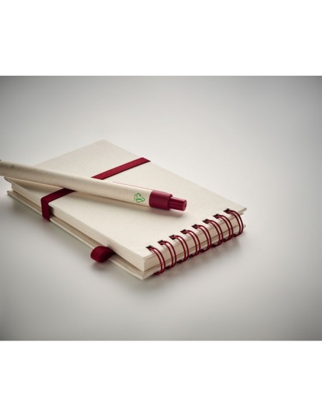 Quaderni A6 con fogli in carta riciclata e biro