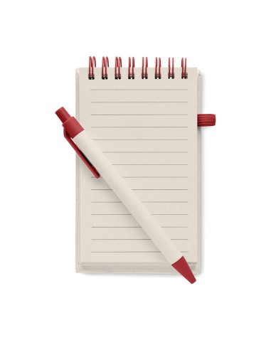 Quaderni A6 con fogli in carta riciclata e biro