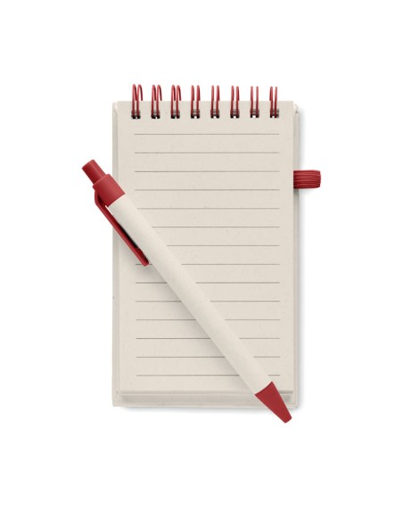 Quaderni A6 con fogli in carta riciclata e biro