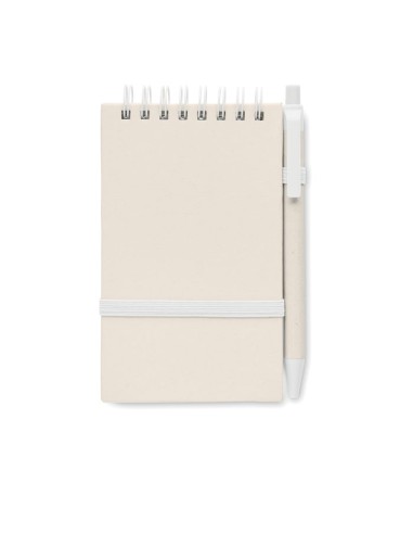 Quaderni A6 con fogli in carta riciclata e biro