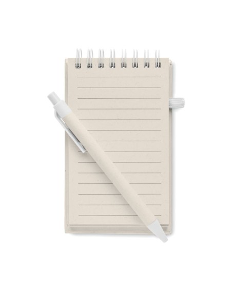 Quaderni A6 con fogli in carta riciclata e biro