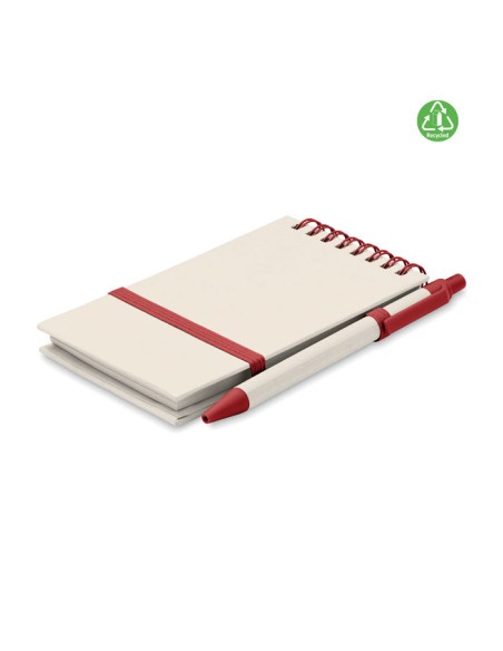 Quaderni A6 con fogli in carta riciclata e biro