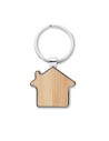 Portachiavi in lega di zinco e bambù a forma di casa