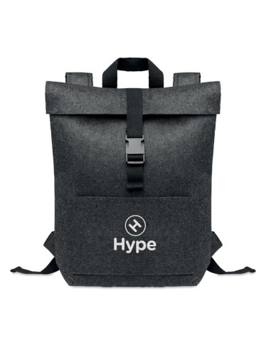 Mochilas de fieltro RPET con correa y bolsillo