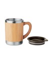 Tazze in acciaio inossidabile con custodia in bambù da 300 ml