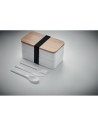 Porta pranzo con due scomparti e coperchi in bambù