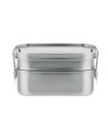 Porta pranzo in acciaio inox con fibbie laterali