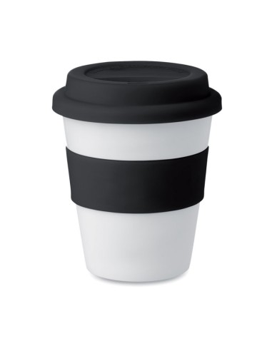 Bicchieri in plastica PP con coperchio e fascia...