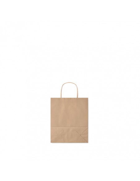 Bolsas de papel pequeñas 90g con asa torcida y fuelle