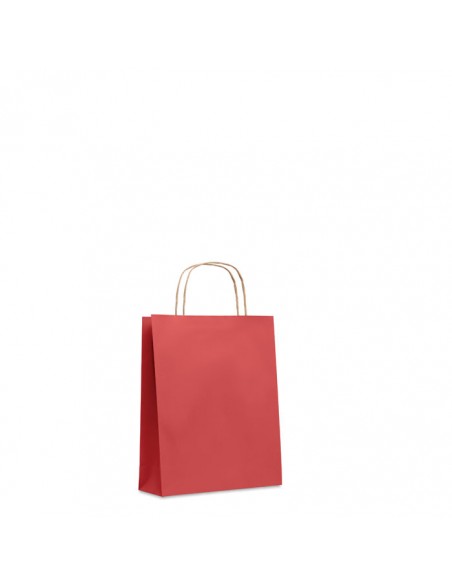 Bolsas de papel pequeñas 90g con asa torcida y fuelle