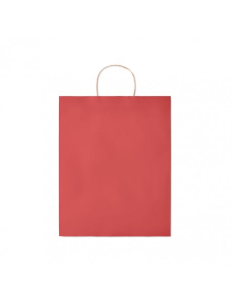 Bolsas de papel grande  90g asa corta torcida y fuelle