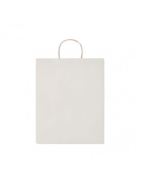 Bolsas de papel grande  90g asa corta torcida y fuelle