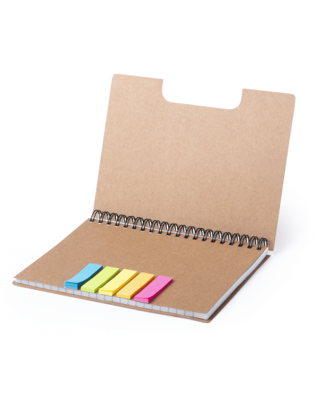 Cuadernos con portada troquelada y notas adhesivas A5