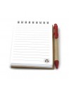 Blocs de notas ecológicas con bolígrafo 70 hojas 9,7x14,4x1cm