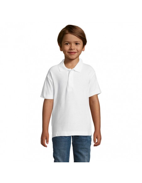 Polo a maniche corte per bambini con nastro di rinforzo