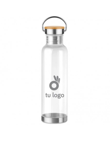  Borracce con tappo e manico in bambù 800 ml