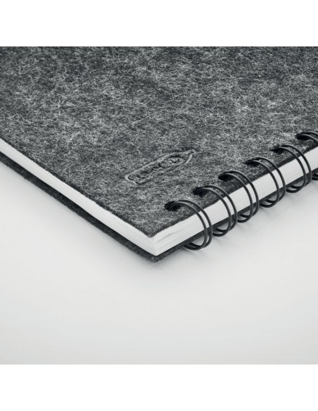 Cuadernos A5 con tapa de fieltro RPET