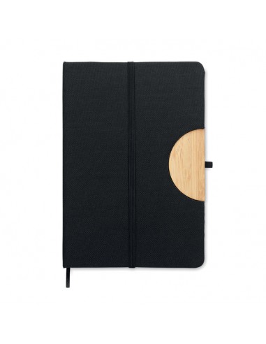 Libretas A5 con tapa dura de RPET y detalle de...