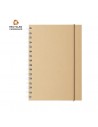 Cuadernos con tapa de cartón reciclado y banda elástica