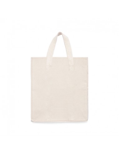 Bolsa de algodón 310g con fuelle asas largas